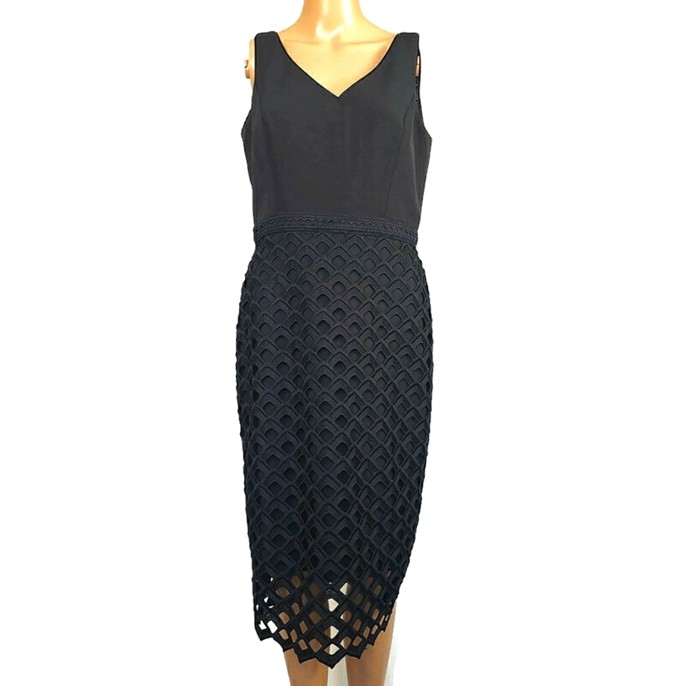 White house black market sleeveless sheath dress size 6